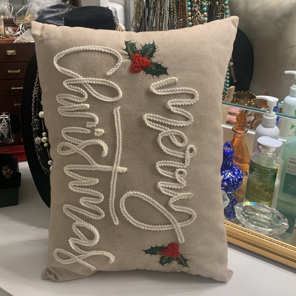 Holiday Tan 'Merry Christmas' Pillow - Picture 5 of 6